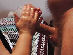 RefleXXX presents: Christmas olive oil handjob and blowjob part 1 of 3