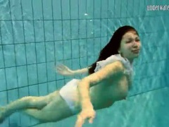 RefleXXX presents: Girl in white panties swims in pool