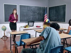 RefleXXX presents: Stunning teacher wearing stockings gets fucked in the class room - sarah lace, Couple, Hardcore, Pornstars, MILF, Long Hair, Pussy Licking, Lingerie, Stockings, Nylon, Blowjob, Anal, Pussy, Shaved Pussy, Cowgirl, Big Tits, Fake Tits, Teachers