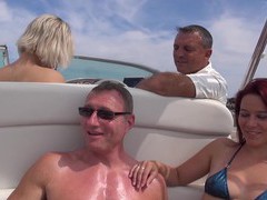 RefleXXX presents: Hot ass blondie britney drops her clothes for sex on the boat, Group Sex, Hardcore, Outdoor, Reality, Yacht, Foursome, Bikini