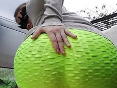 RefleXXX presents: Girl enjoys the masturbation with a vibrator dildo outside her car and outdoors until reaching orgasm