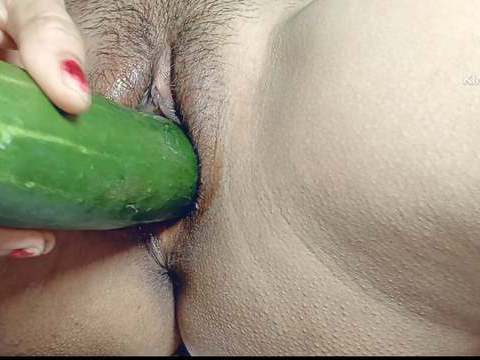 RefleXXX presents: I can't get any where big black cock so my small pussy fucked by big cucumber  in hindi