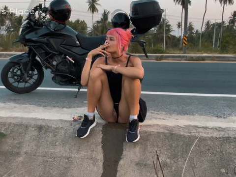RefleXXX presents: Motorbike girlfriend peeing on the roadside
