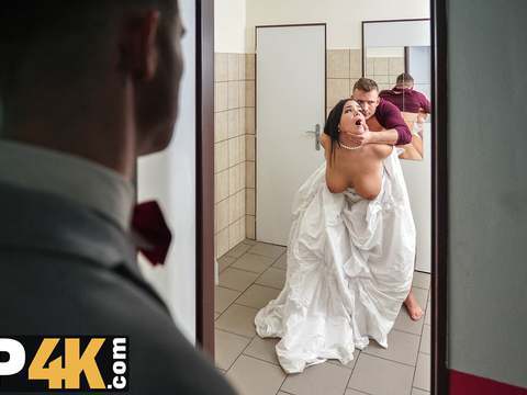 RefleXXX presents: Vip4k. wife gets her hairy vagina licked and penetrates in the wc