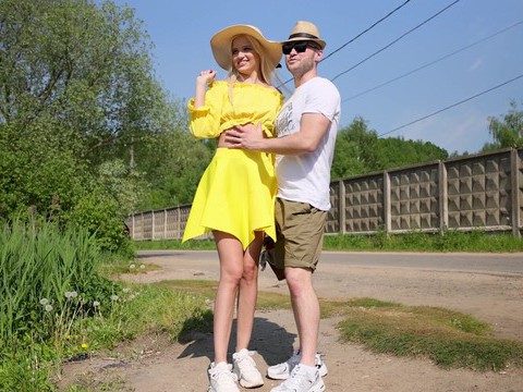 RefleXXX presents: Blonde novella night gets fucked from behind in public - hd