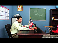 RefleXXX presents: Naughty schoolgirl gets on her teachers table