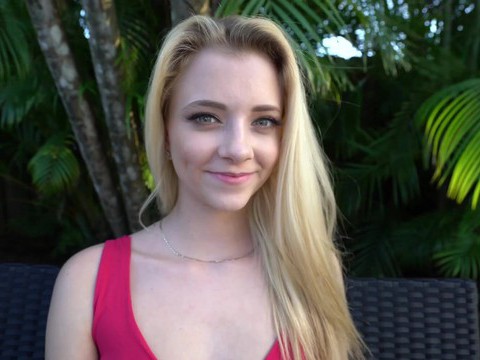 RefleXXX presents: Blonde neighbor riley star wants into the pool and offers her pussy