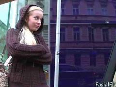 RefleXXX presents: Girl in sweater sucks cock in car