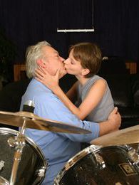 RefleXXX presents: Teenie tasting the cumload from a grey old male drummer